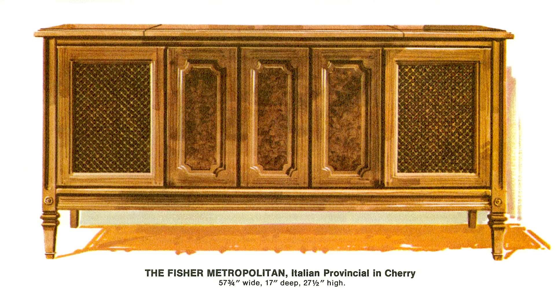 1967 Fisher M-4592-IP Metropolitan Italian Provincial Console